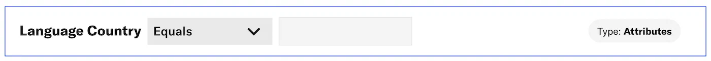 Setting an operator for an Attribute condition
