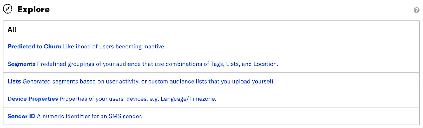Exploring audience data types