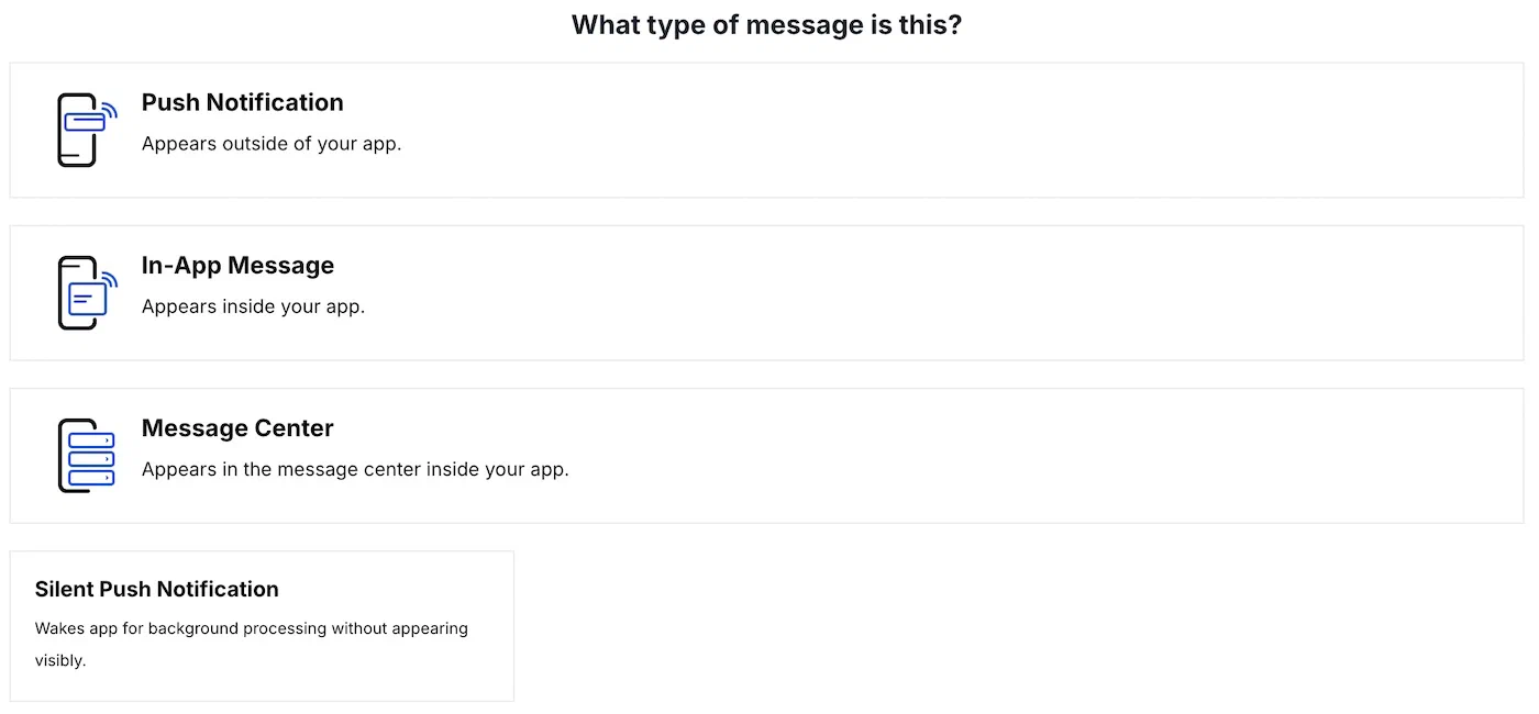 Push notification content Push notification content