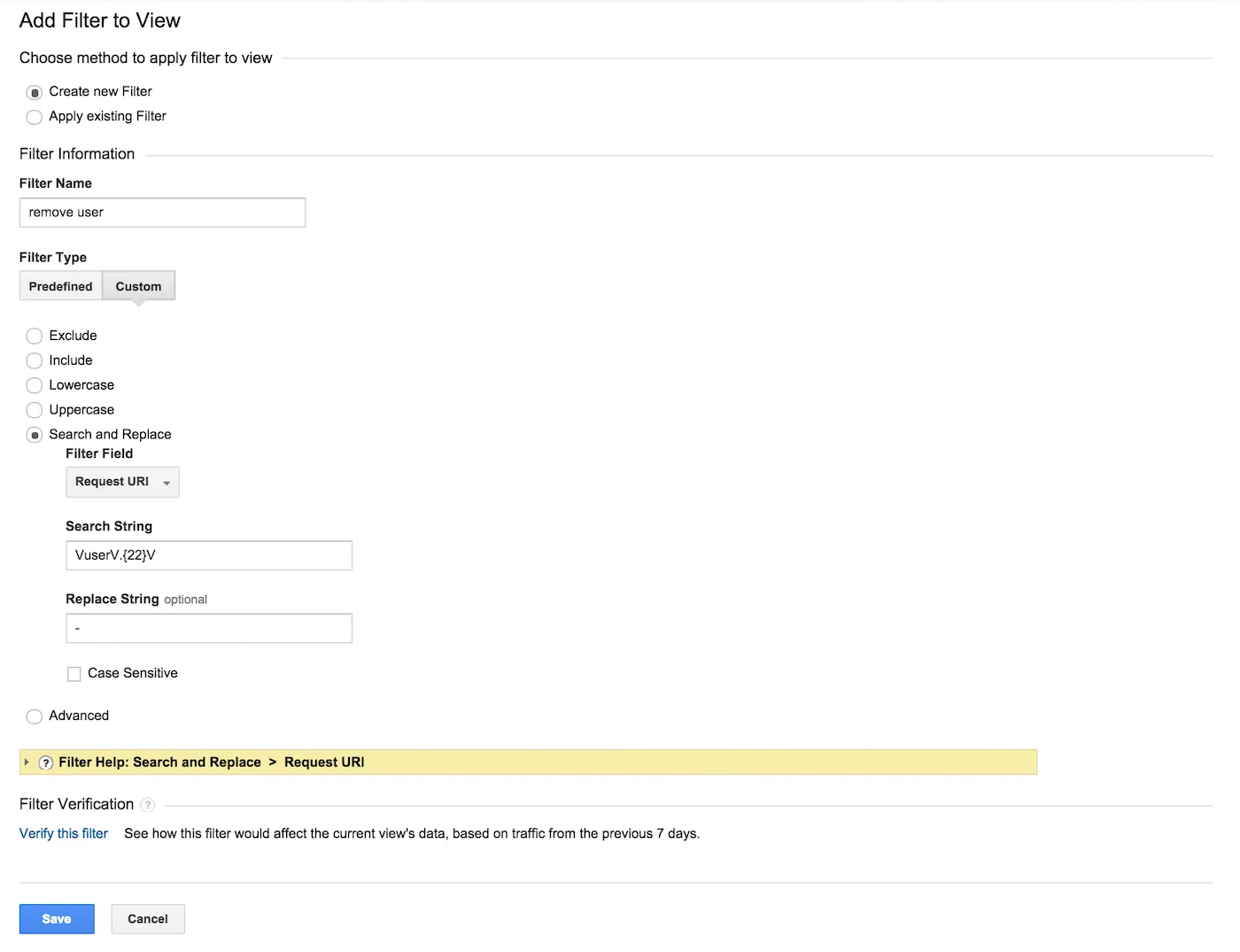 Creating a Google Analytics filter for Airship data