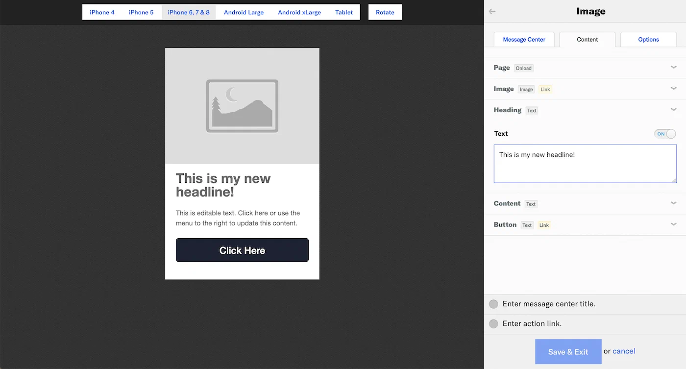 Landing pages Landing pages