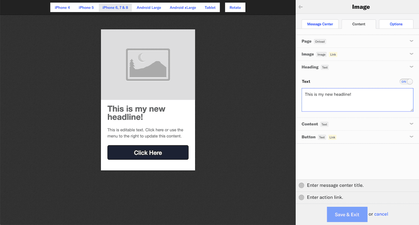 Landing pages Landing pages