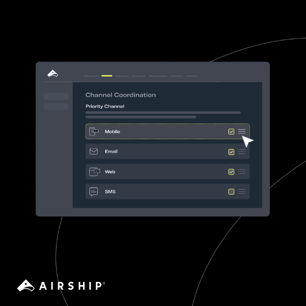 This shows a mock-up of a channel Preference Center, an effective strategy to combat the deprecation of cookies, in which users explicitly tell a business which channels they prefer to receive communications on. In this example, the user has opted in to Mobile, Email, and Web, but not SMS.