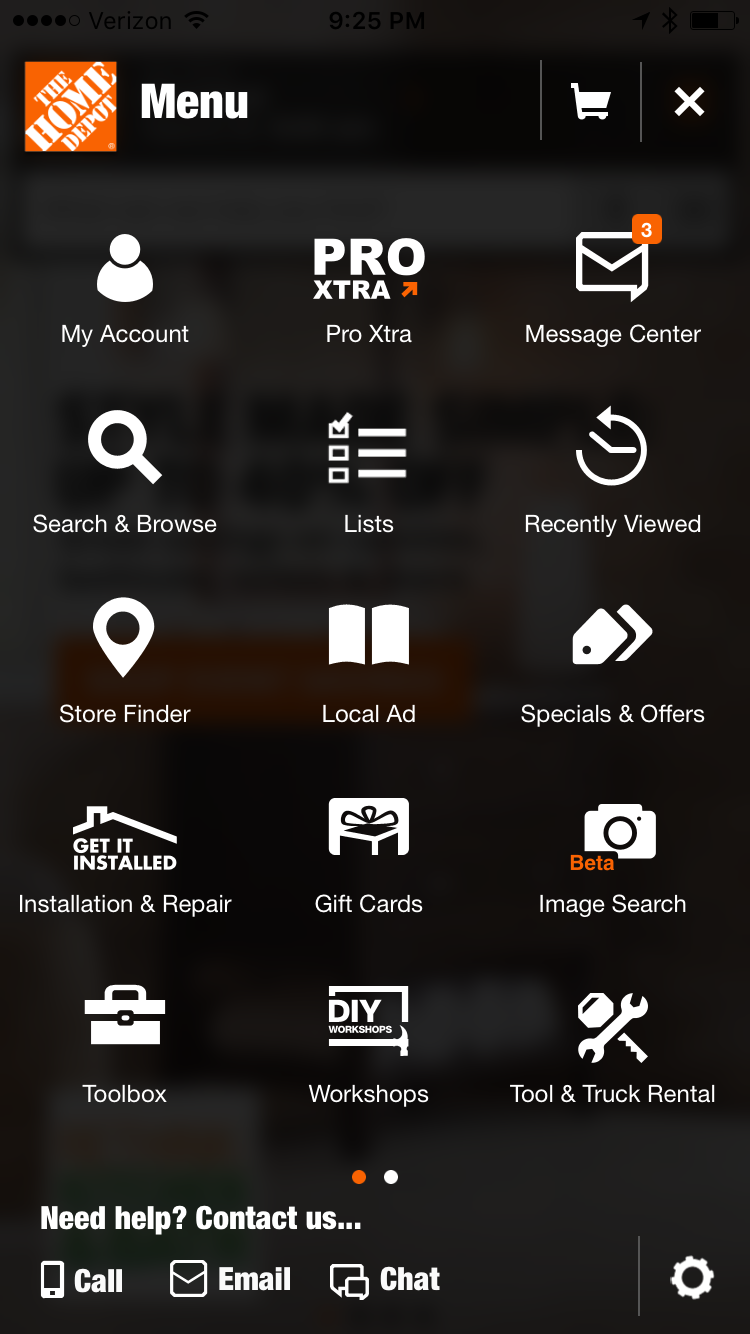 home-depot-in-app-message-center-menu-screenshot