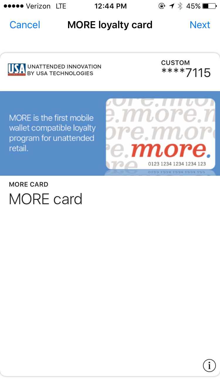 more-loyalty-program-card-in-mobile-wallet-us-technologies-apple-pay-urban-airship-screenshot