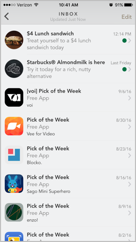 starbucks-in-app-message-center-example-screenshot