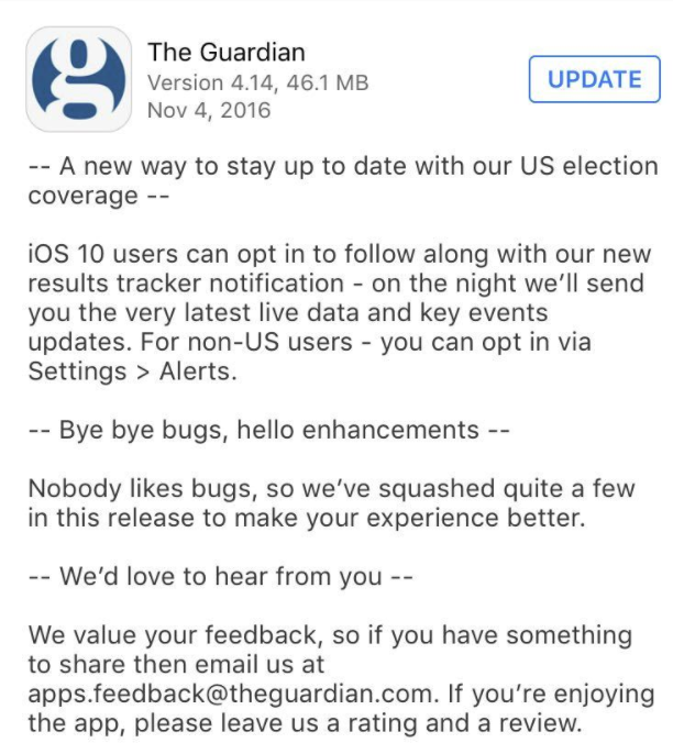 the-guardian-app-store-update-new-features-and-feedback-request-screenshot