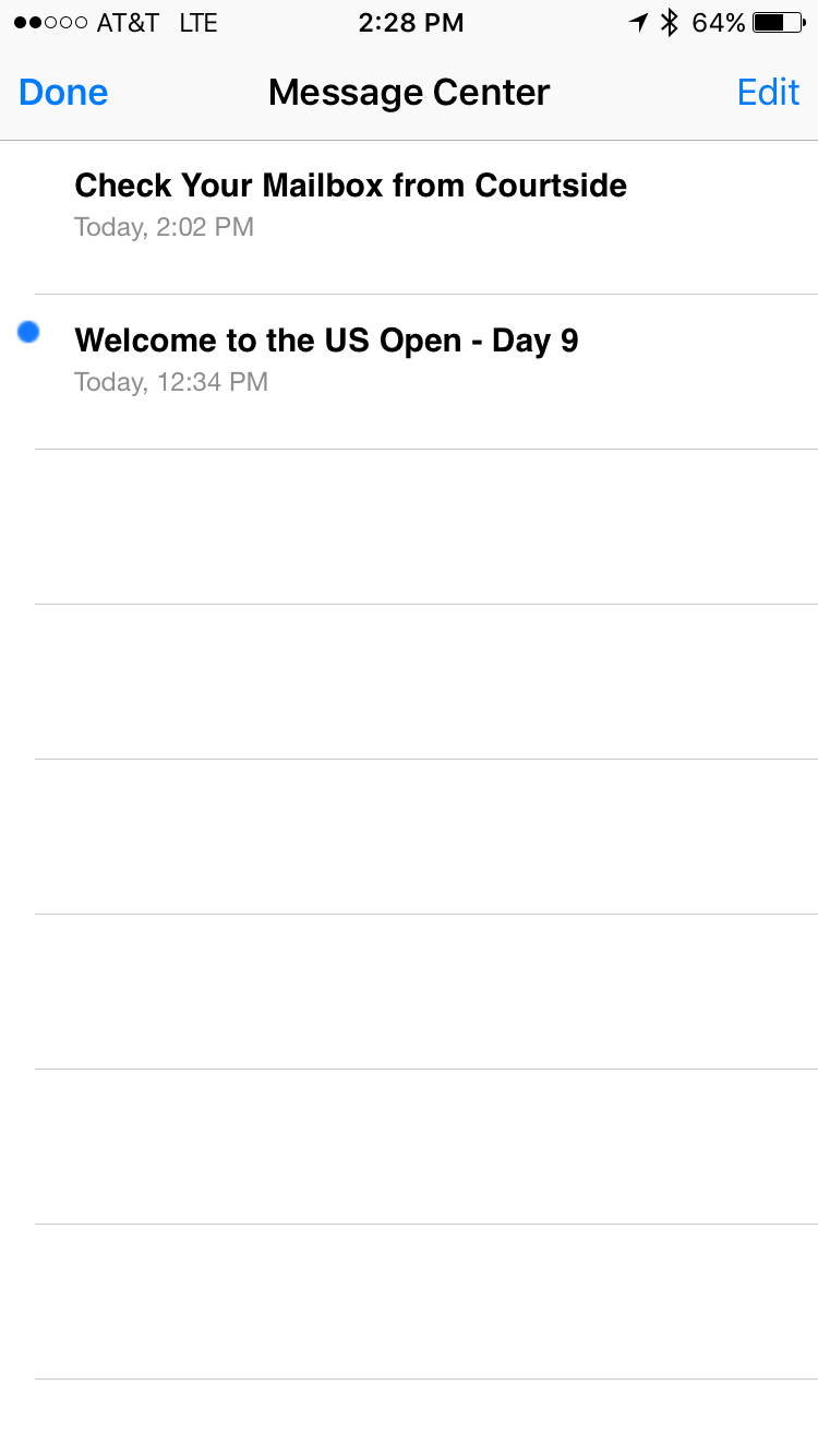 us open in-app message center screenshot